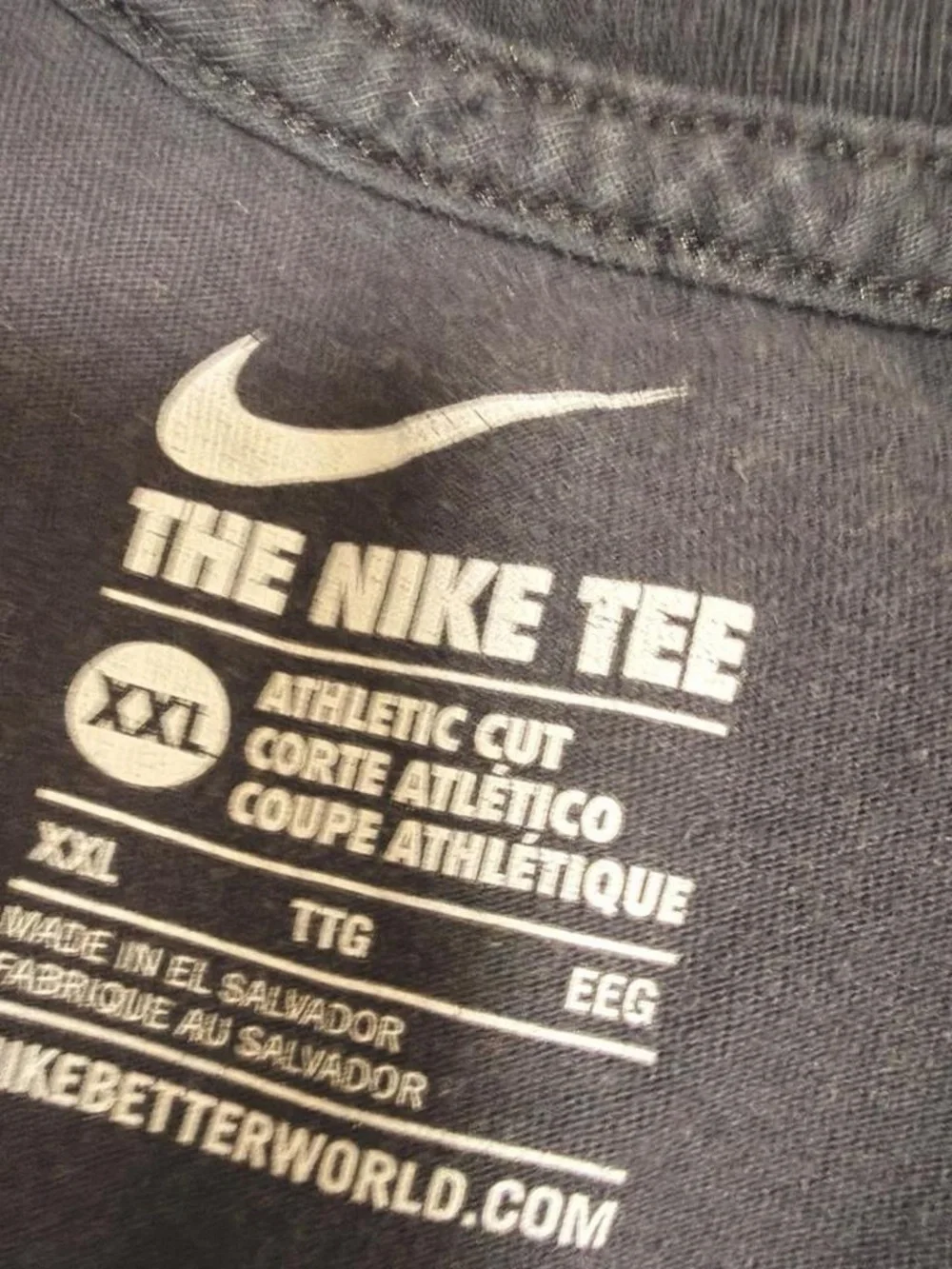 Nike Navy and Orange Skate Graphic Tee